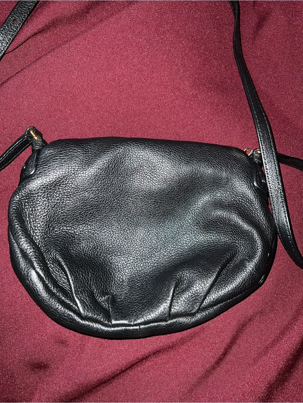 Marc Jacobs Black Pebbled Leather Crossbody Bag